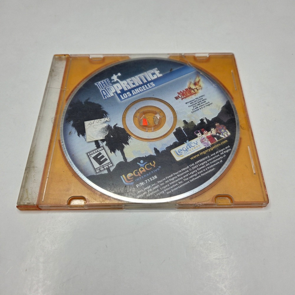 Legacy Interactive The Apprentice Los Angeles PC Game CD-ROM 2005 Donald Trump